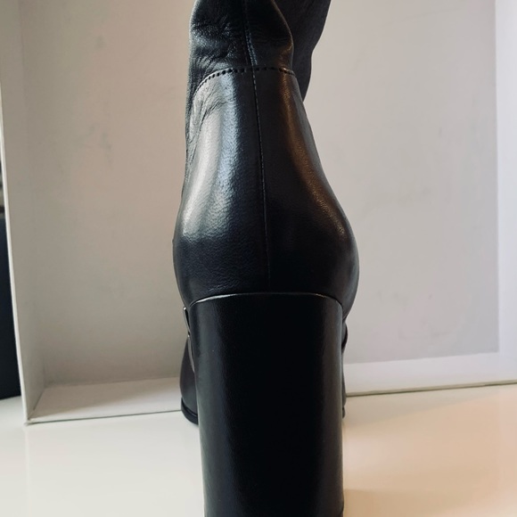 Via Spiga Benita Black Leather boots 8 1/2 booties - Picture 6 of 15